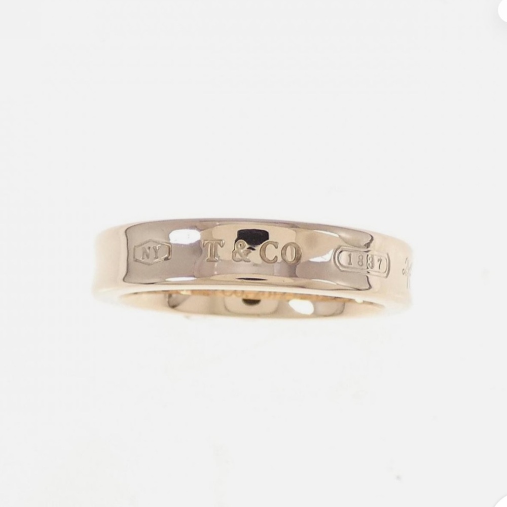 New Auth. Tiffany & Co. 1837 Concave Narrow Band Ring Sterling Silver size 5 - Picture 2 of 10